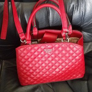 Guess red leather purse